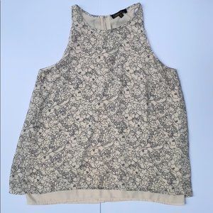 Dalia Sleeveless Blouse Cream Floral Womens Small
